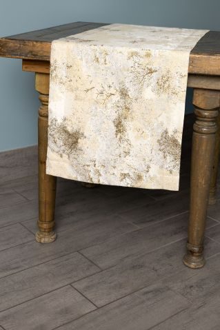 Specialty Midas Gold Travertine table runner